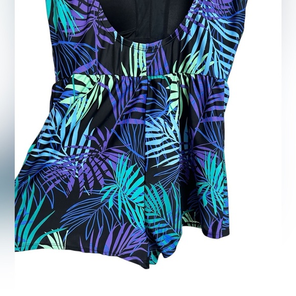Blair Tropical One Piece Swimsuit Shorts Sz 10 - Picture 5 of 9